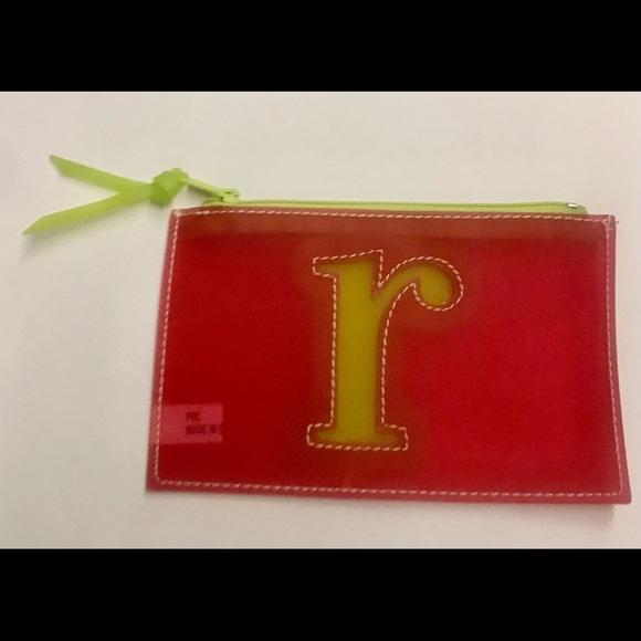 New Pink Change Purse Small r on Front in Green 6” by 4” Jana Feifer - Picture 12 of 12